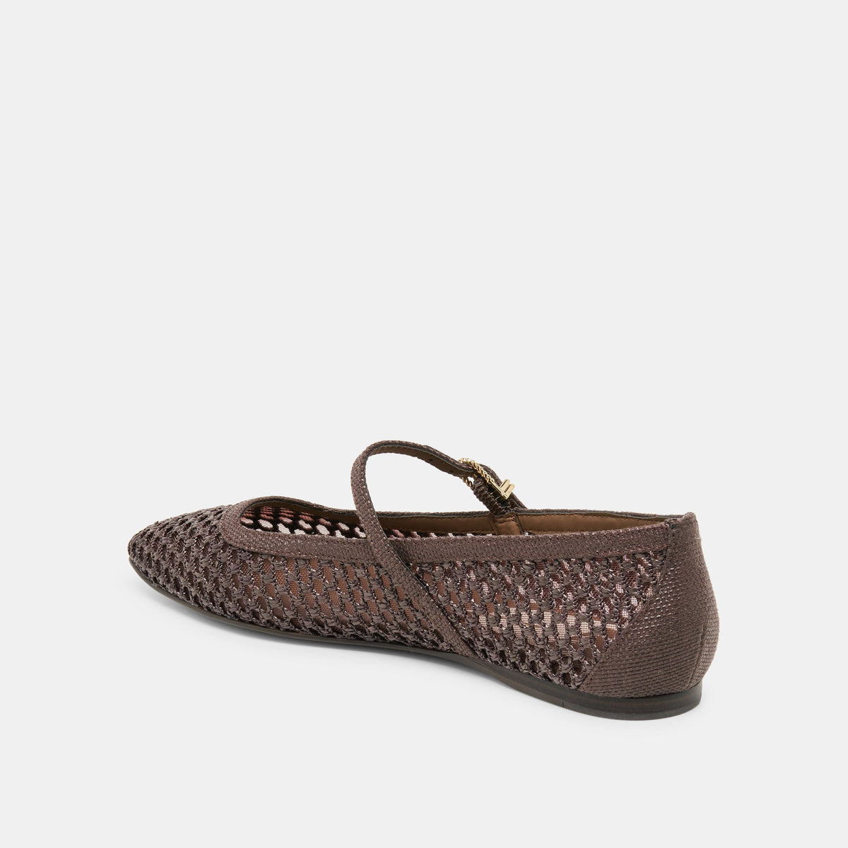 Dolce Vita SHOES Reyes Chocolate Woven Raffia Ballet Flats