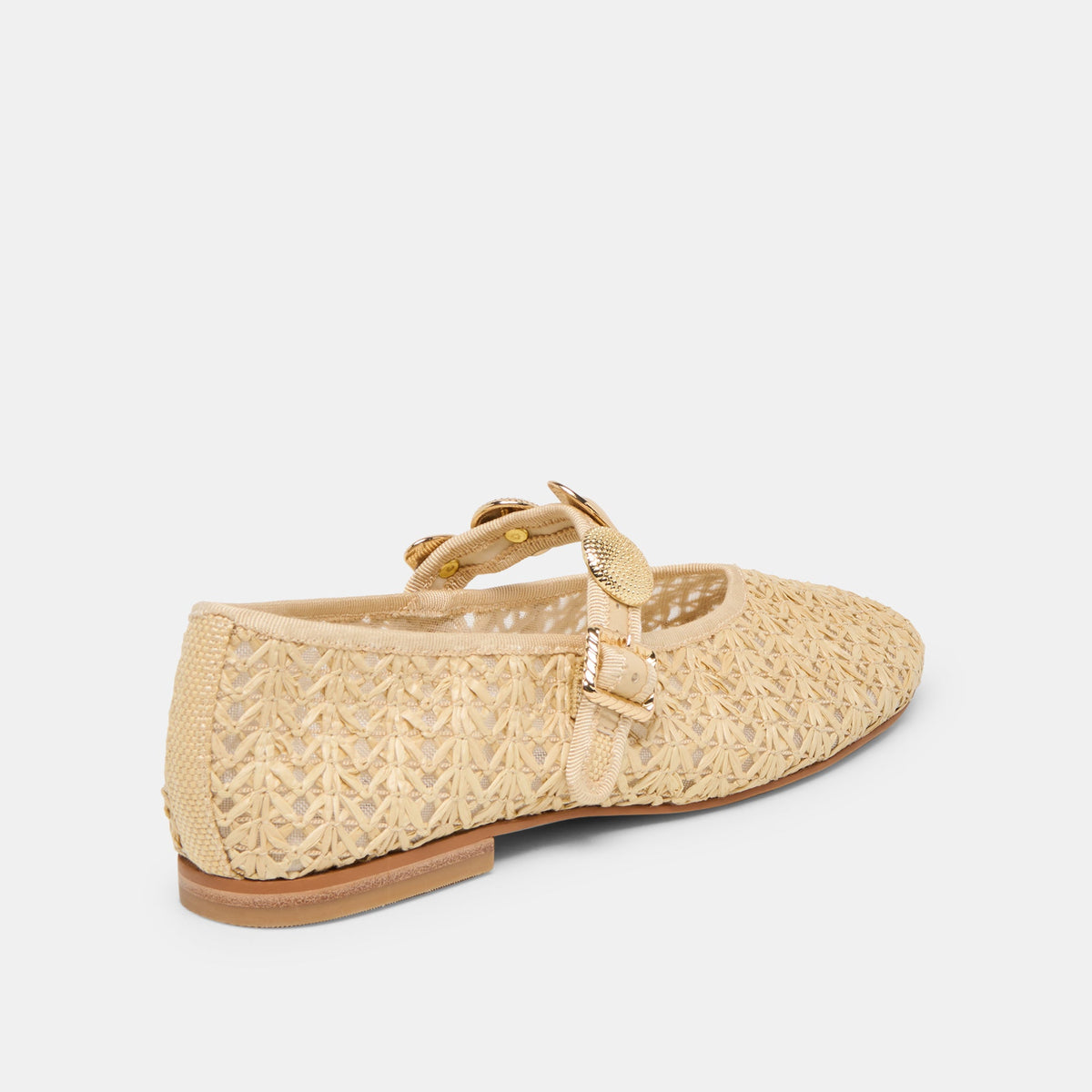 Dolce Vita SHOES Relan Natural Cross Hatch Raffia Ballet Flats