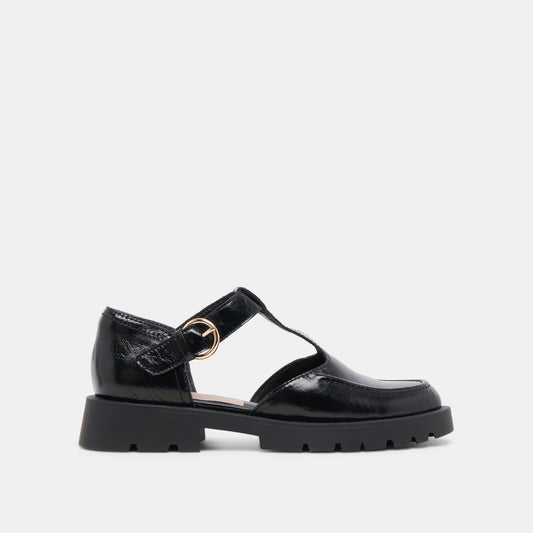 Dolce Vita SHOES EMILIO FLATS MIDNIGHT CRINKLE PATENT LEATHER
 – Dolce Vita