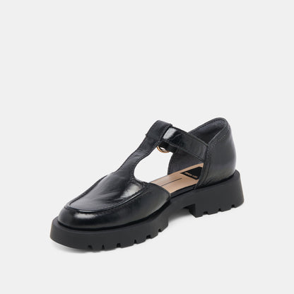 Dolce Vita SHOES EMILIO FLATS MIDNIGHT CRINKLE PATENT LEATHER
 – Dolce Vita