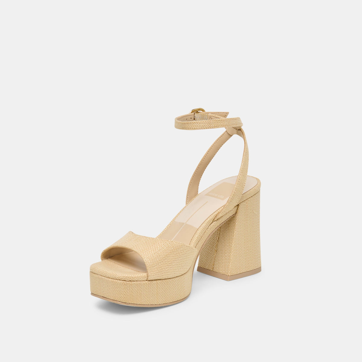Dolce Vita SHOES Felica Natural Raffia Heels