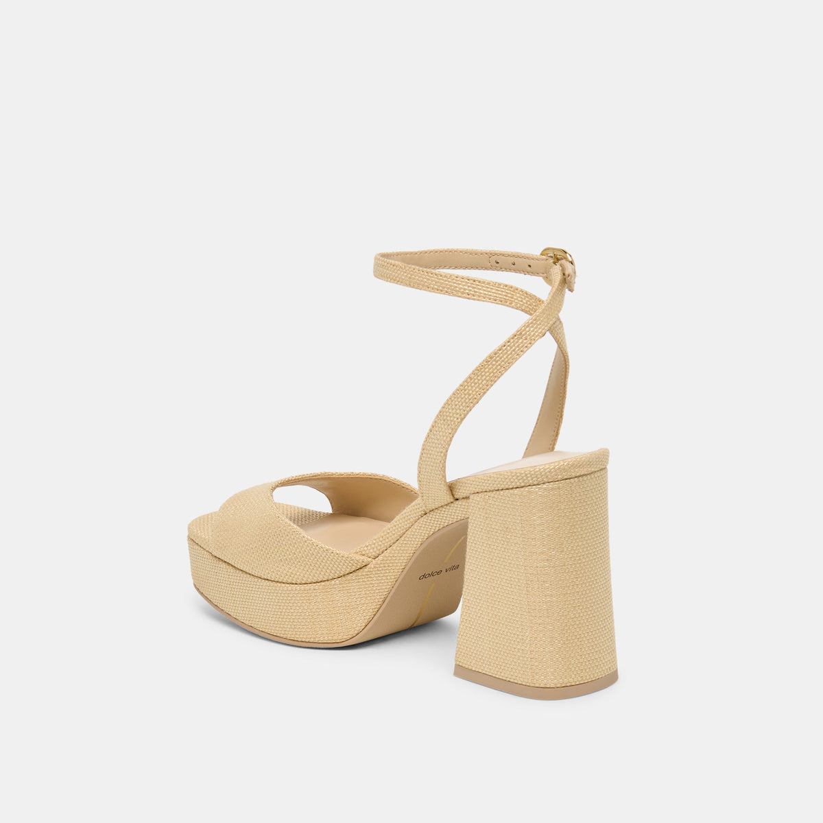 Dolce Vita SHOES Felica Natural Raffia Heels