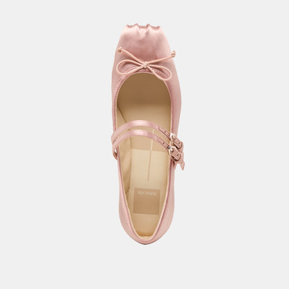 Dolce Vita SHOES Gibsen Blush Satin Ballet Flats