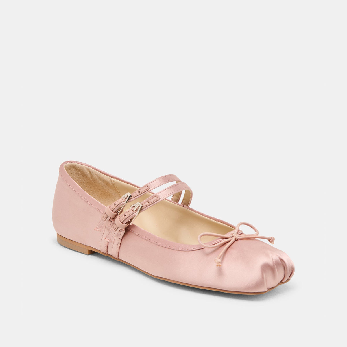Dolce Vita SHOES Gibsen Blush Satin Ballet Flats