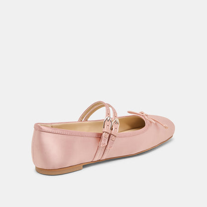 Dolce Vita SHOES Gibsen Blush Satin Ballet Flats