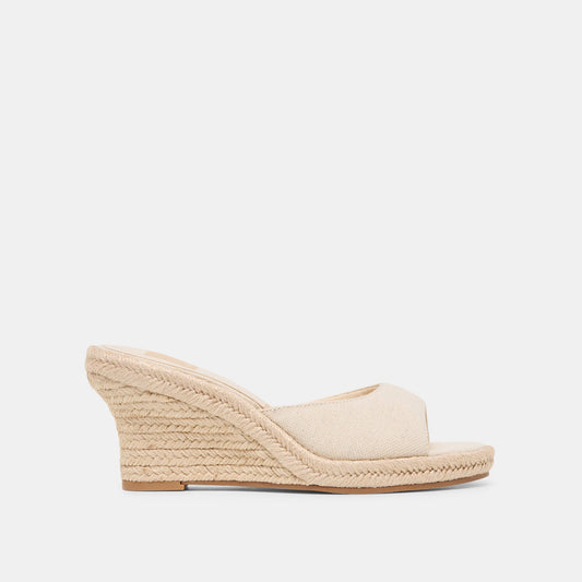 Dolce Vita SHOES Vaya Ecru Linen Wedges