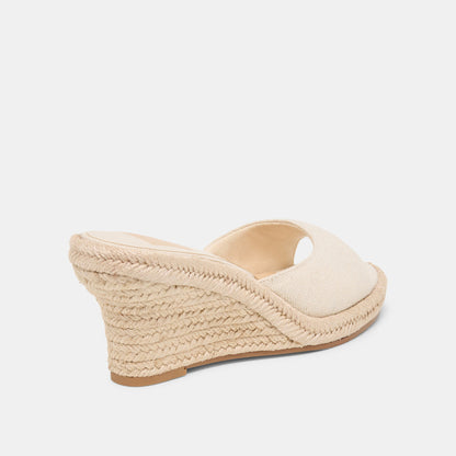 Dolce Vita SHOES Vaya Ecru Linen Wedges