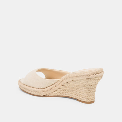 Dolce Vita SHOES Vaya Ecru Linen Wedges