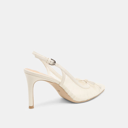 Dolce Vita SHOES Yela White Tulle Heels