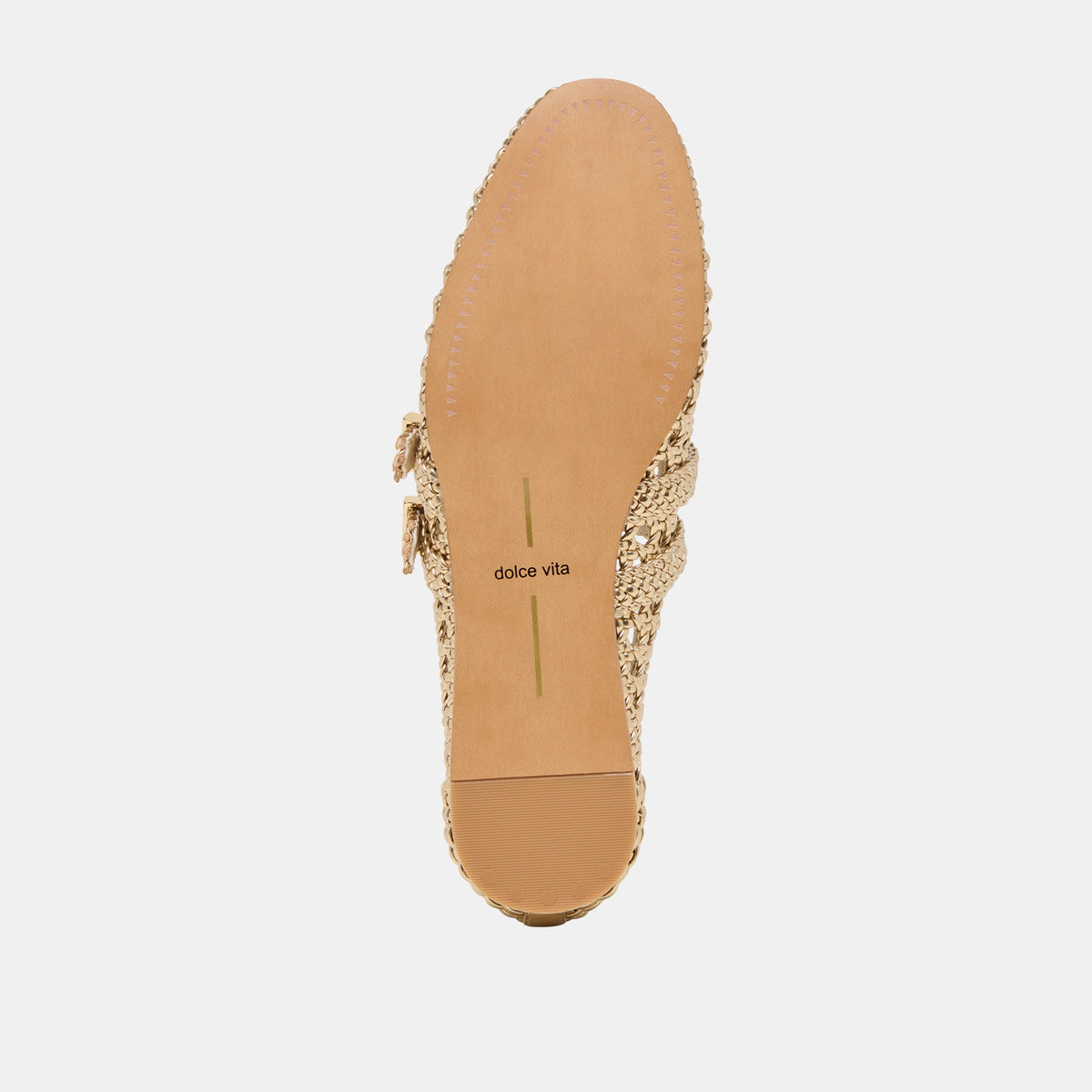Dolce Vita SHOES Baylee Gold Woven Stella Ballet Flats