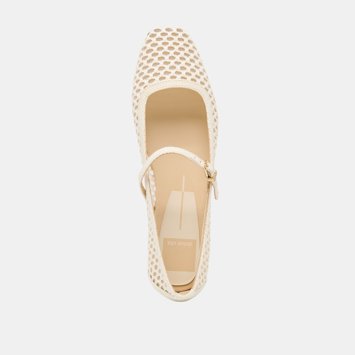 Dolce Vita SHOES Reyes White Woven Raffia Ballet Flats