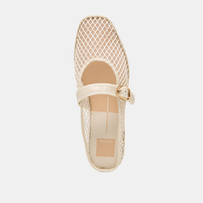 Dolce Vita SHOES Milie Ecru Woven Mesh Flats