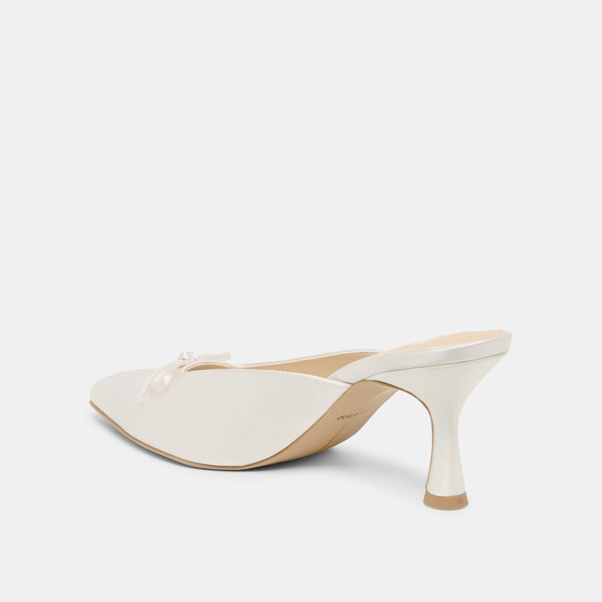 Dolce Vita SHOES Cleo High Off White Satin Heels