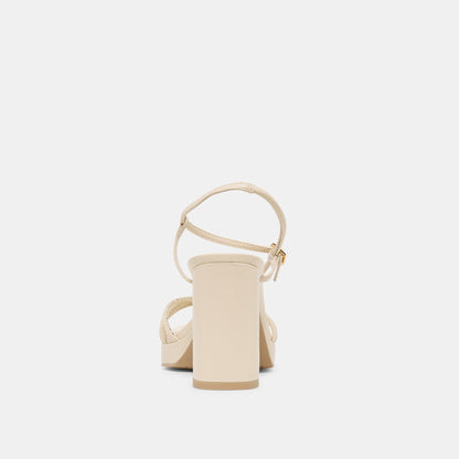 Dolce Vita SHOES Odete Creme Leather Heels