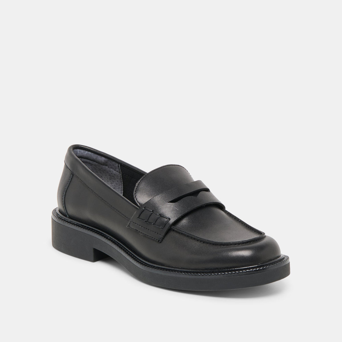 Dolce Vita SHOES Tiggy Black Leather Loafers