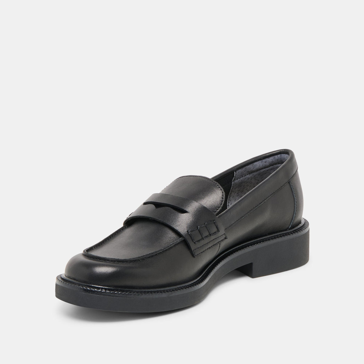 Dolce Vita SHOES Tiggy Black Leather Loafers