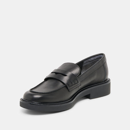 Dolce Vita SHOES Tiggy Black Leather Loafers