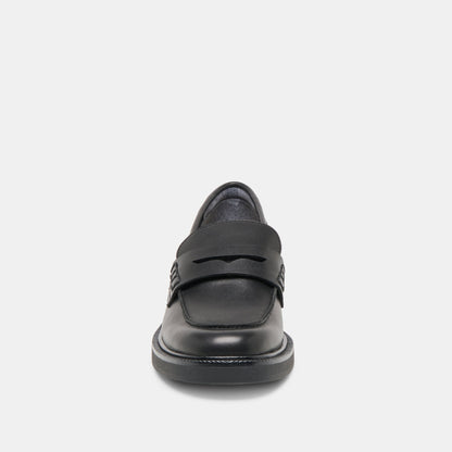 Dolce Vita SHOES Tiggy Black Leather Loafers