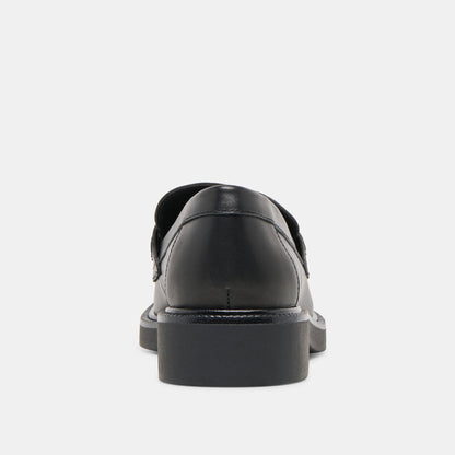 Dolce Vita SHOES Tiggy Black Leather Loafers