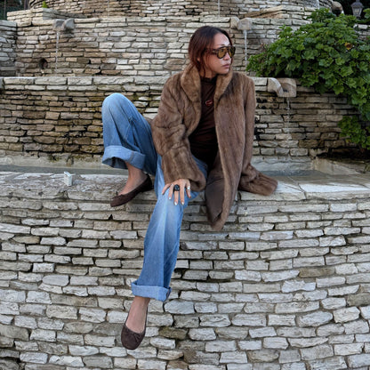 Dolce Vita SHOES Ritla Dk Brown Suede Ballet Flats