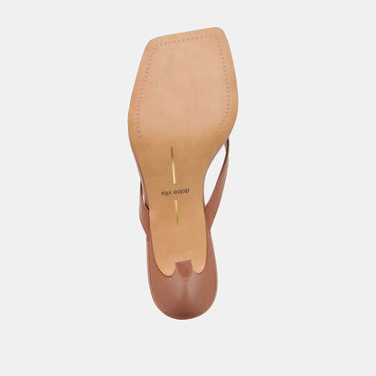 Dolce Vita SHOES Ramia Cognac Leather Heels