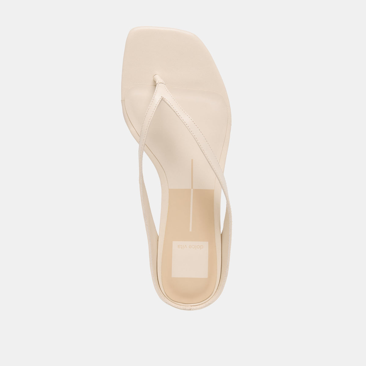 Dolce Vita SHOES GIZEL Bone Leather Thong Square-Toe Sandals
