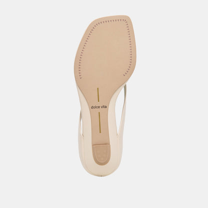Dolce Vita SHOES GIZEL Bone Leather Thong Square-Toe Sandals