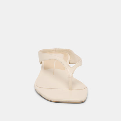 Dolce Vita SHOES GIZEL Bone Leather Thong Square-Toe Sandals