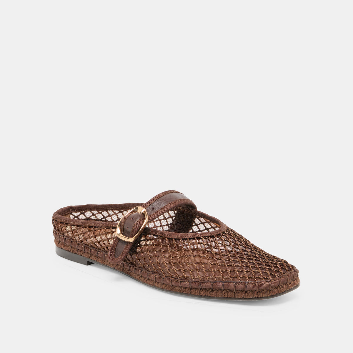 Dolce Vita SHOES Milie Chocolate Woven Mesh Flats