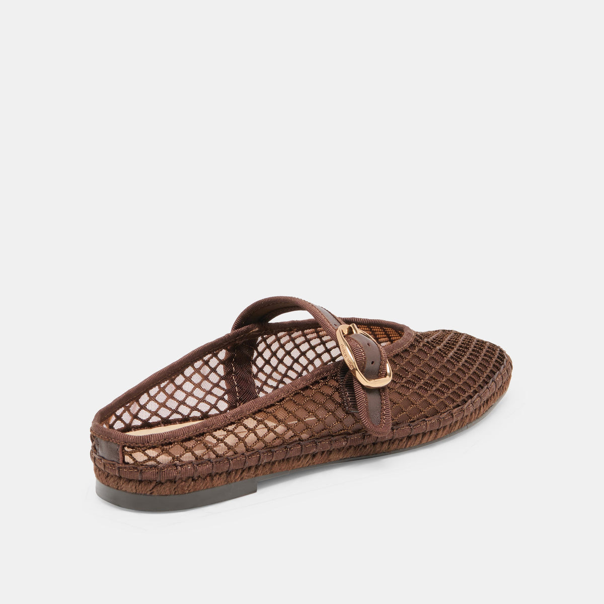Dolce Vita SHOES Milie Chocolate Woven Mesh Flats