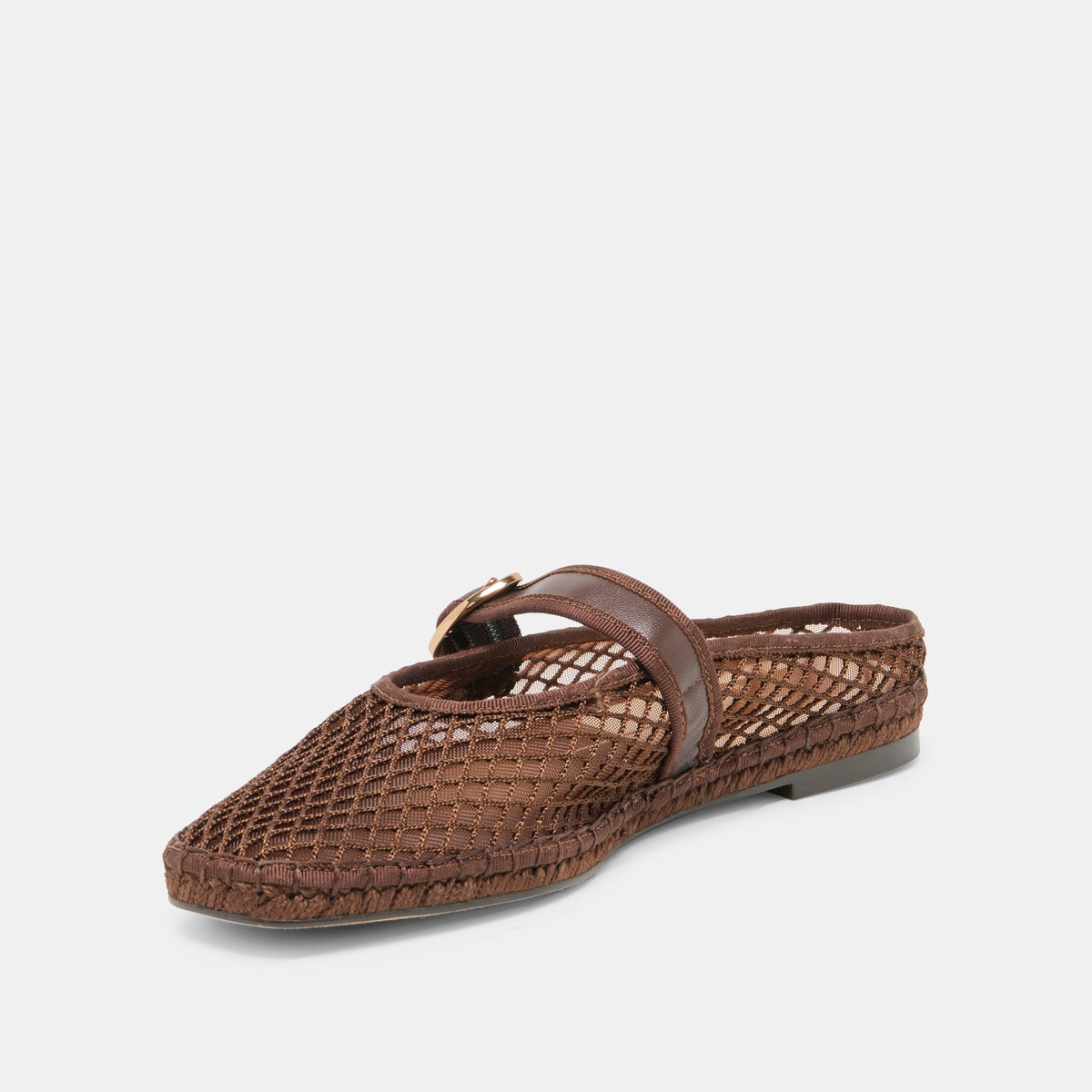 Dolce Vita SHOES Milie Chocolate Woven Mesh Flats
