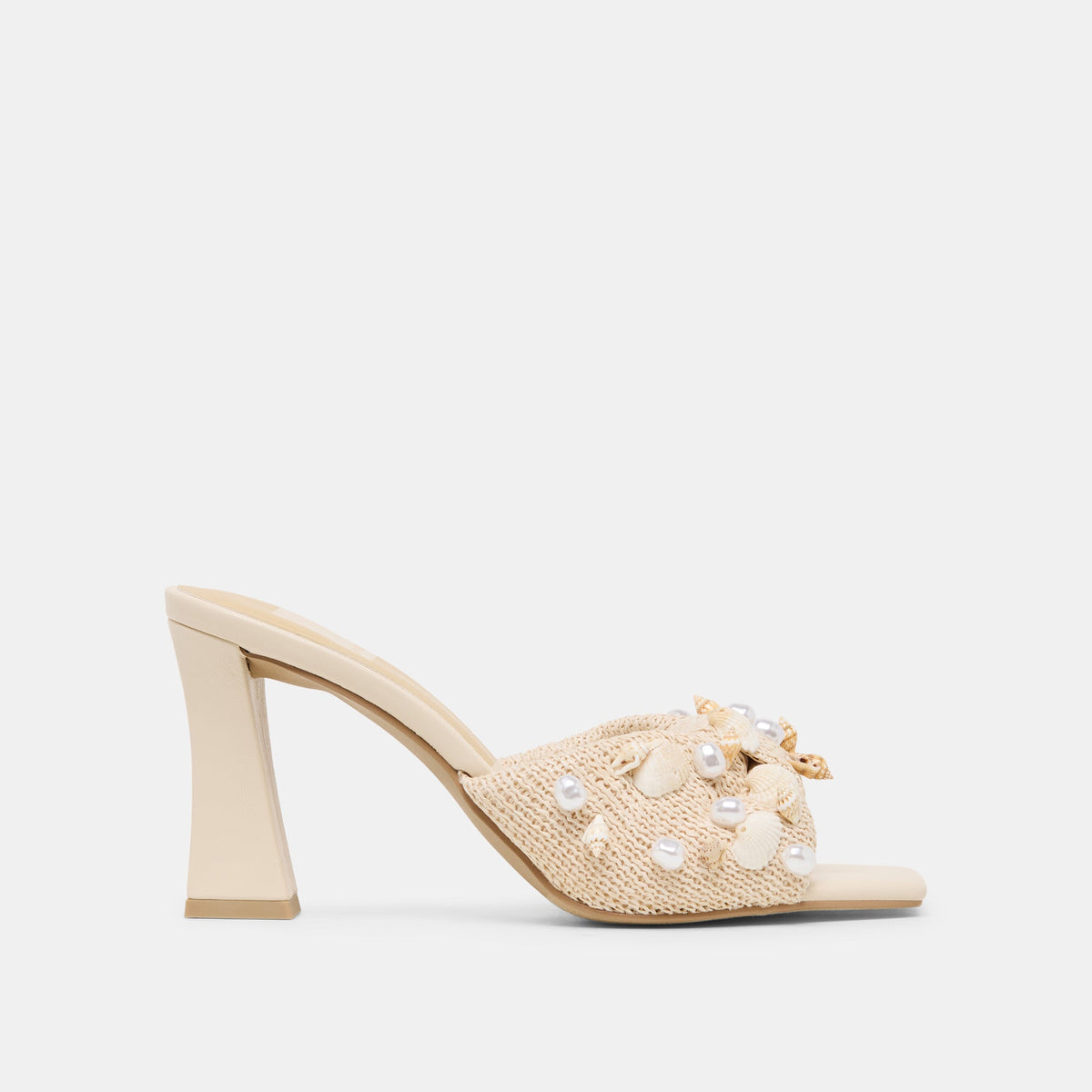 Dolce Vita SHOES Tylah Oatmeal Beaded Raffia Heels