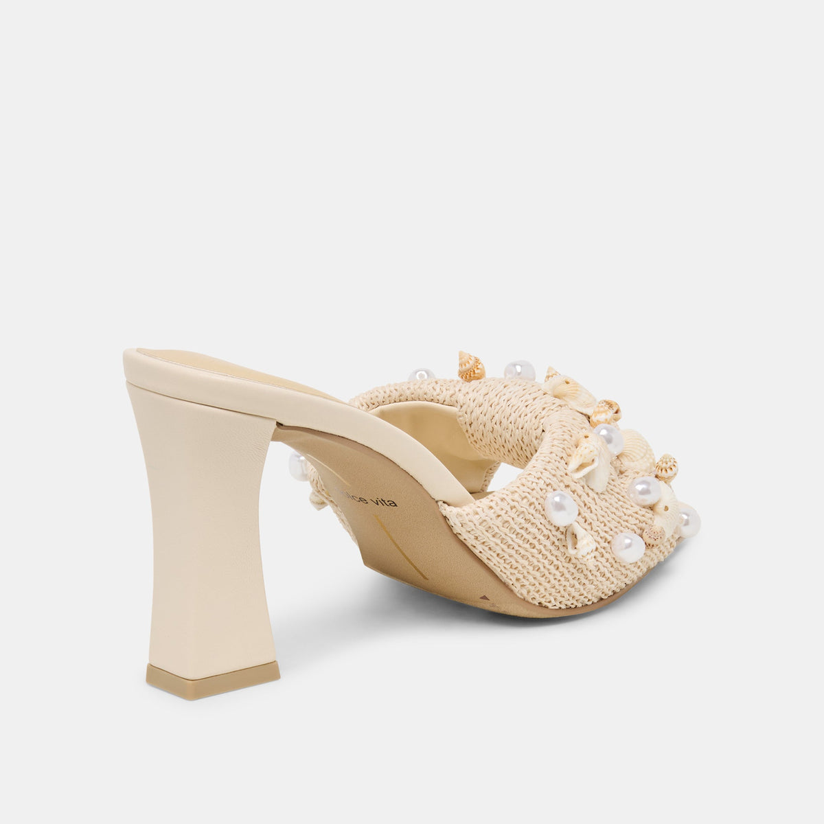 Dolce Vita SHOES Tylah Oatmeal Beaded Raffia Heels