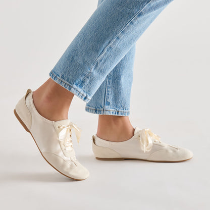 Dolce Vita SHOES Itzy Vanilla Satin Sneakers