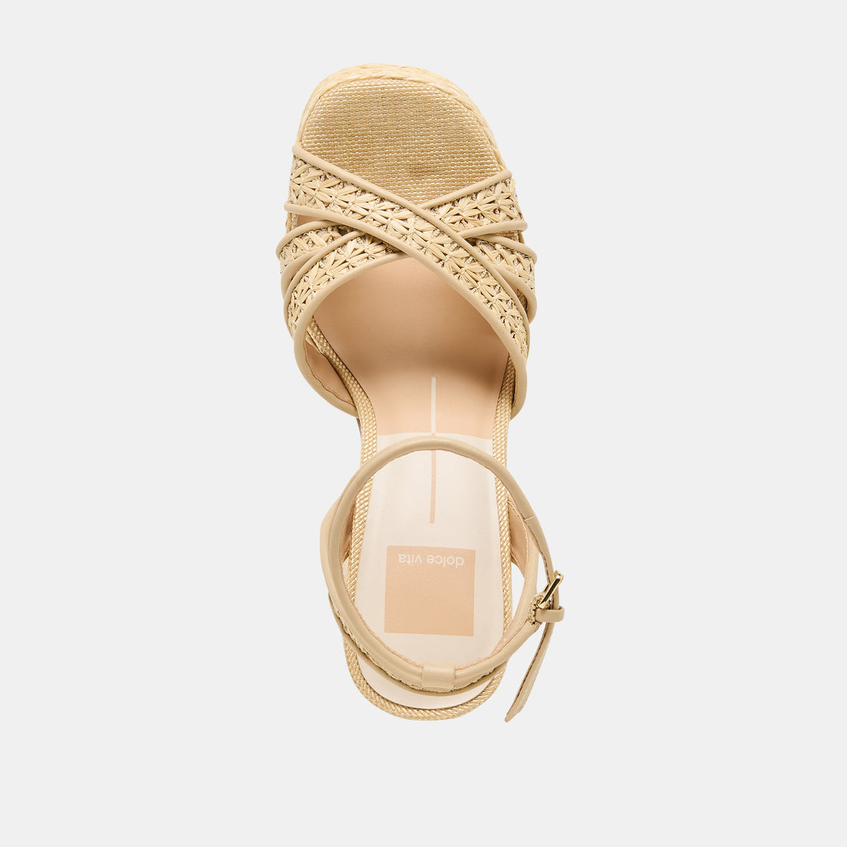 Dolce Vita SHOES Danila Lt Natural Cross Hatch Raffia Heels