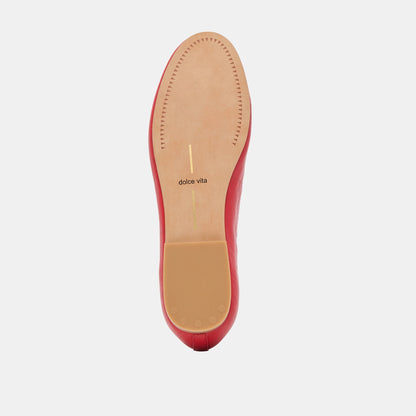 Dolce Vita SHOES Ritla Cherry Leather Ballet Flats