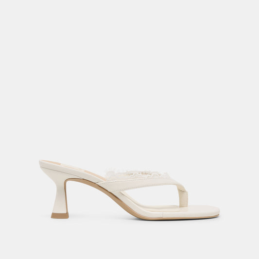 Dolce Vita SHOES Daksie Lace True White Leather Heels