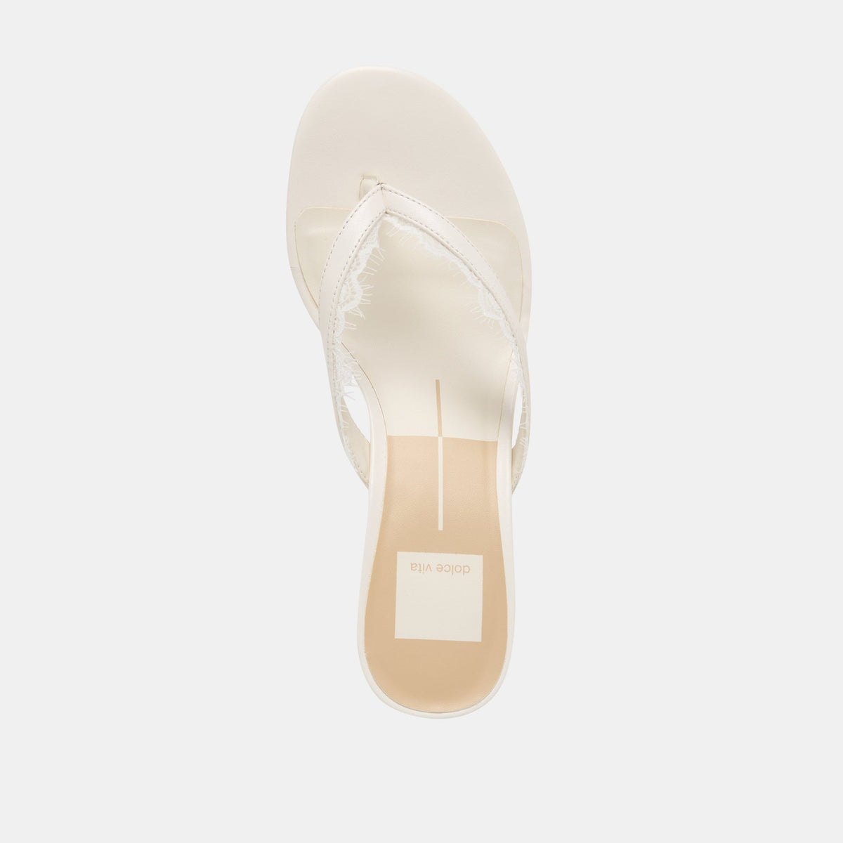 Dolce Vita SHOES Daksie Lace True White Leather Heels