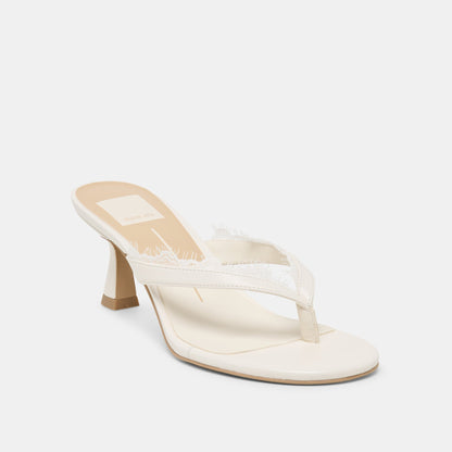 Dolce Vita SHOES Daksie Lace True White Leather Heels