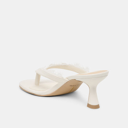 Dolce Vita SHOES Daksie Lace True White Leather Heels