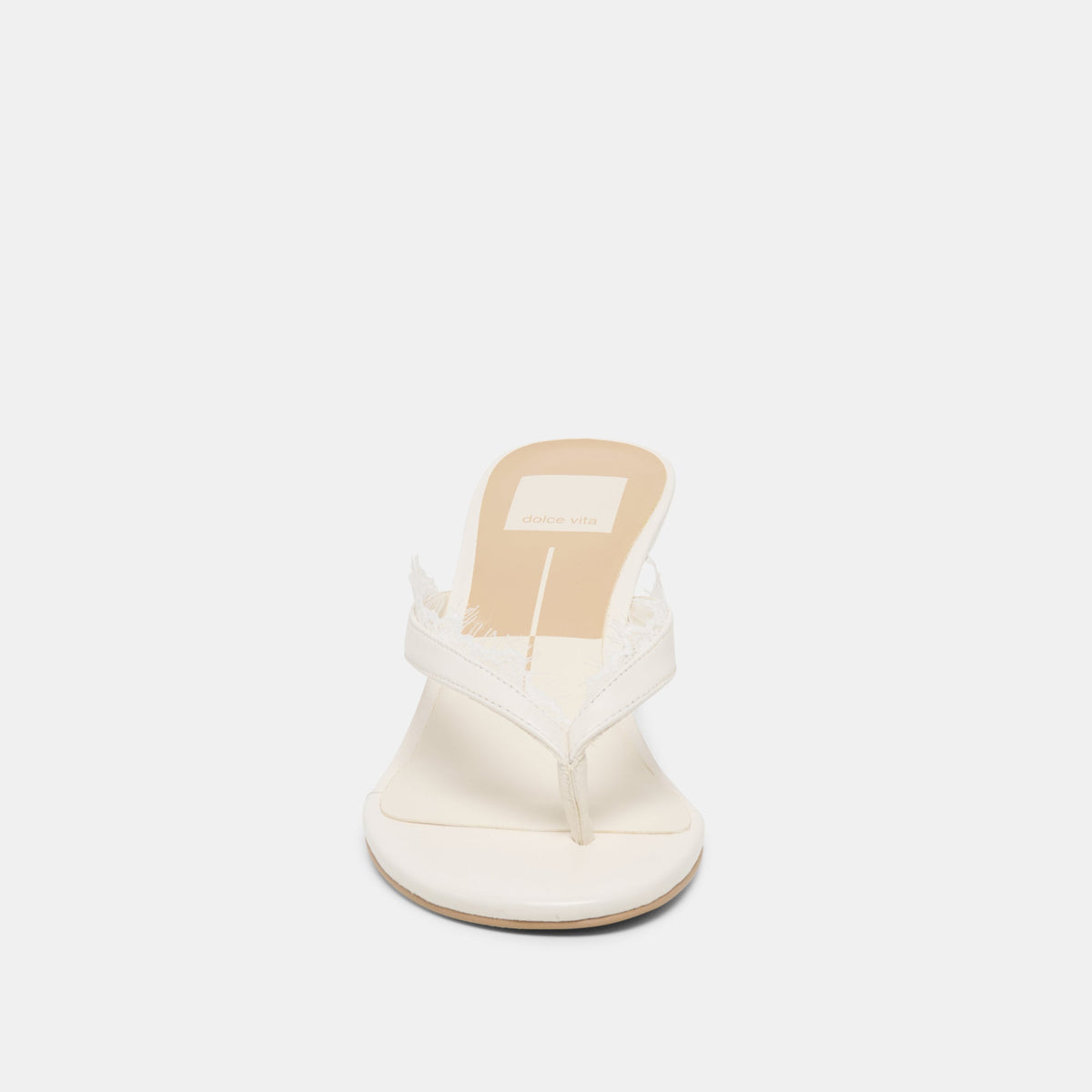 Dolce Vita SHOES Daksie Lace True White Leather Heels