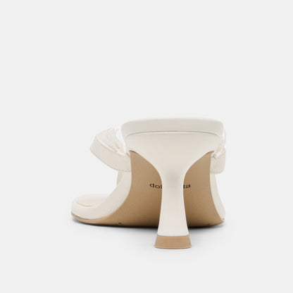 Dolce Vita SHOES Daksie Lace True White Leather Heels