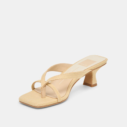 Dolce Vita SHOES Brevel Natural Raffia Heels