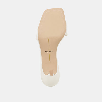Dolce Vita SHOES Rexa True White Leather Heels