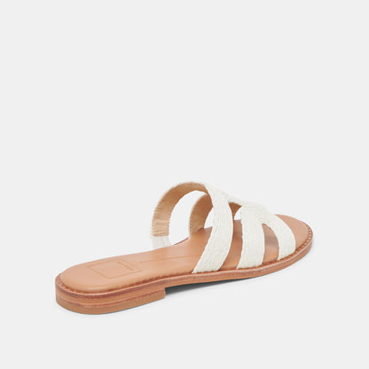 Dolce Vita SHOES EMON SANDALS WHITE RAFFIA
 – Dolce Vita