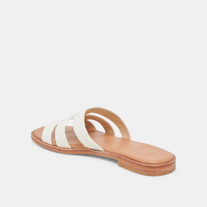 Dolce Vita SHOES EMON SANDALS WHITE RAFFIA
 – Dolce Vita