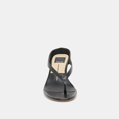 Dolce Vita SHOES Doreen Black Leather Heels