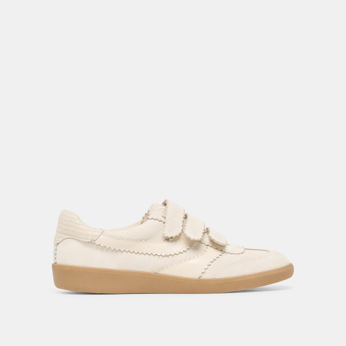 Dolce Vita SHOES Merit Velcro Ivory Leather Sneakers