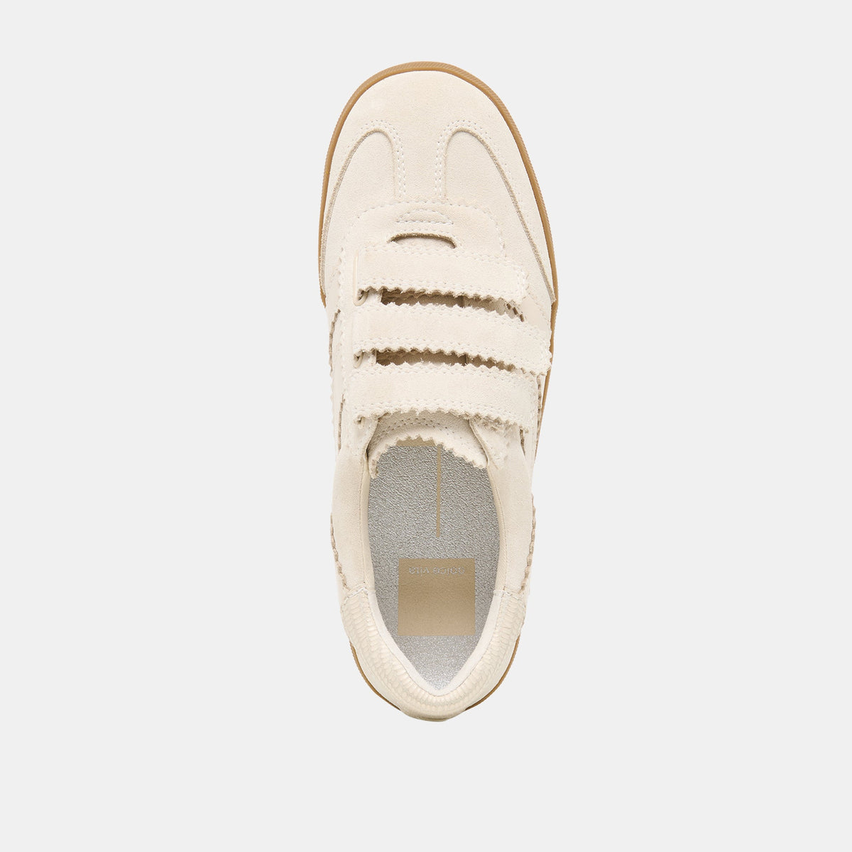 Dolce Vita SHOES Merit Velcro Ivory Leather Sneakers