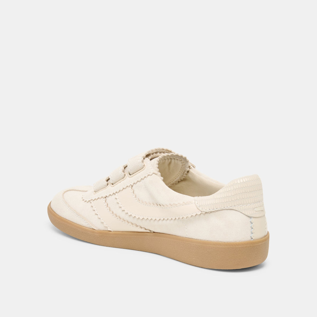 Dolce Vita SHOES Merit Velcro Ivory Leather Sneakers